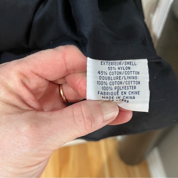 Reitmans navy blue double breasted trench coat size large - Picture 8 of 13